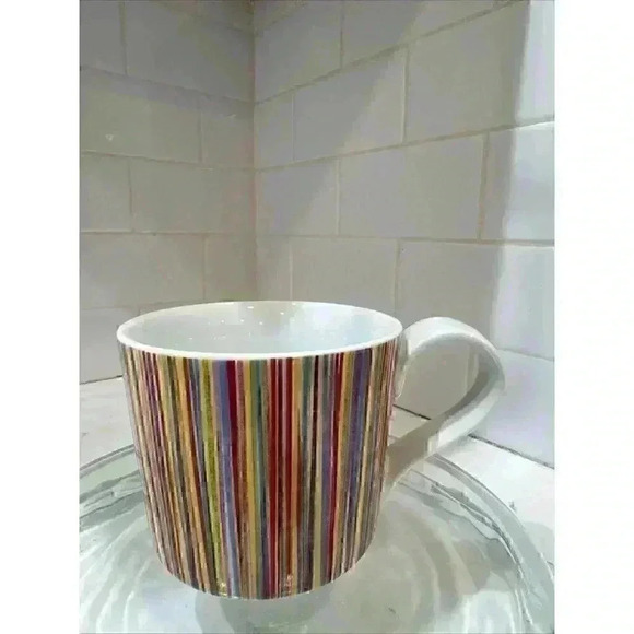 Starbucks Other - Starbucks Vertical Rainbow Stripe Mug 13oz Pre-owned 2008 Retired